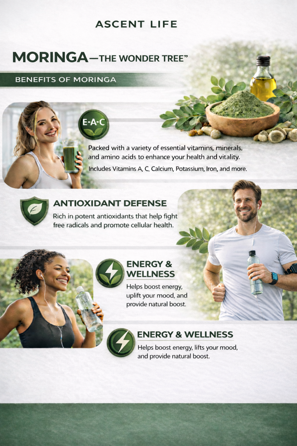 Ascent Life - Moringa Leaf Capsules