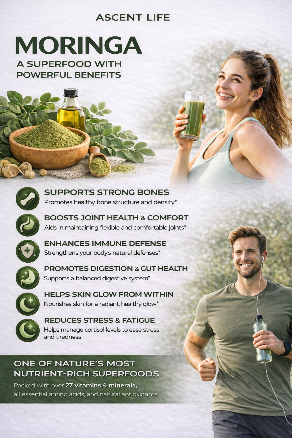 Ascent Life - Moringa Leaf Capsules